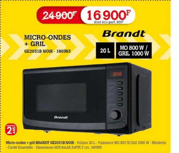 micro-ondes + gril brandt