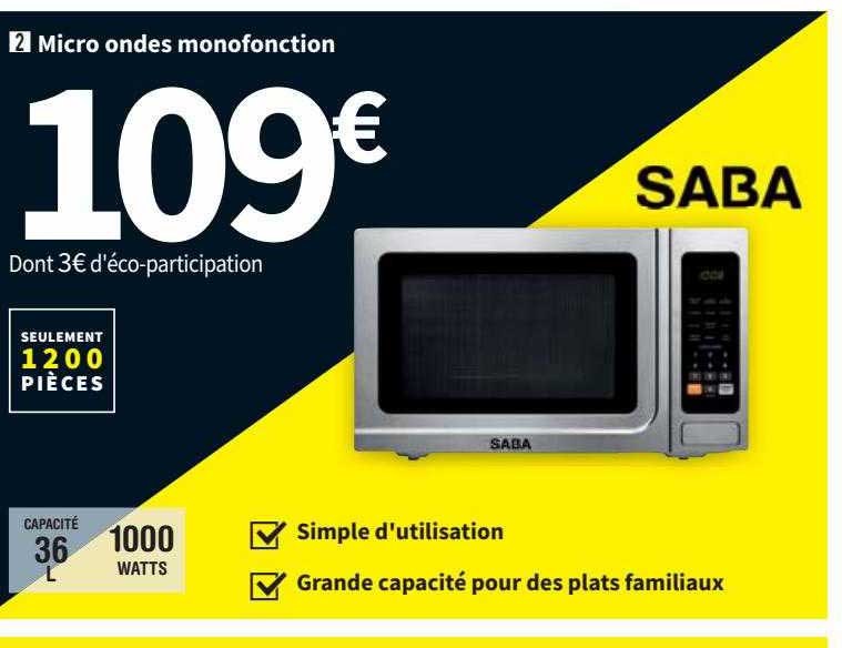 micro ondes monofonction saba