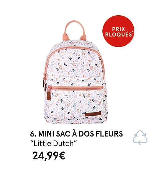 Mini Sac à Dos Fleurs "little Dutch"