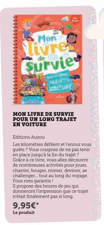 mon livre de survie pour un long trajet en voiture auzou