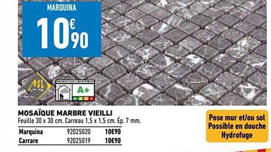 mosaïque marbre vieilli