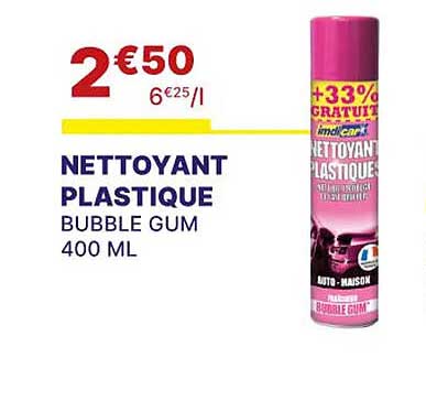 nettoyant plastique bubble gum
