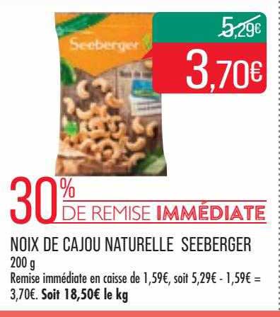 Noix De Cajou Naturelle Seeberger