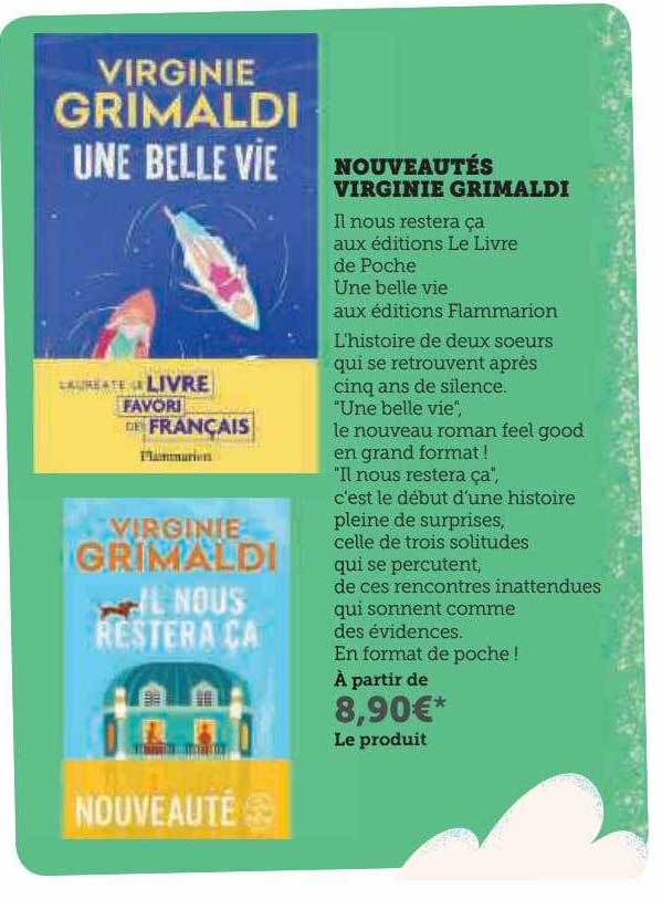 nouveautés virginie grimaldi