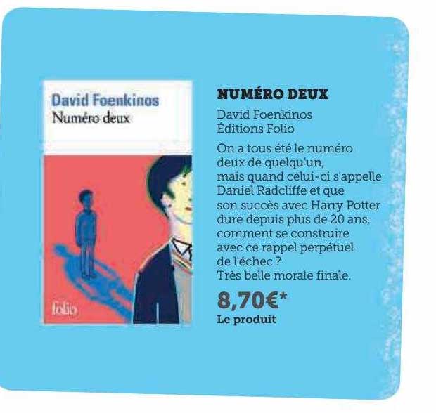 numéro deux david foenkinos