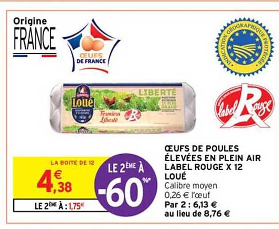 œufs De Poules élevées En Plein Air Label Rouge X 12 Loué