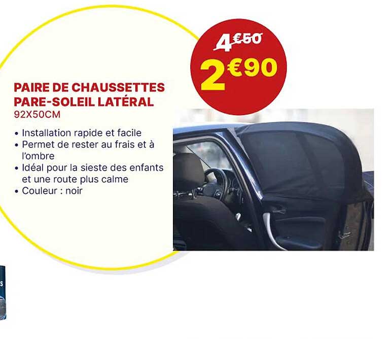 paire de chaussettes pare-soleil latéral