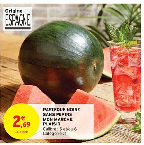pastèque noire sans pépins mon marche plaisir