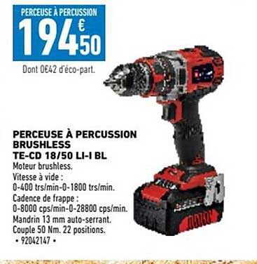 perceuse à percussion brushless te-cd 18-50 li-i bl