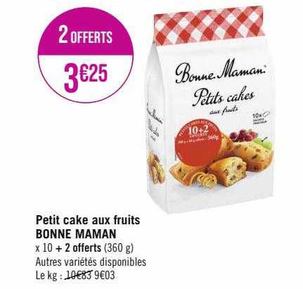 petit cake aux fruits bonne maman