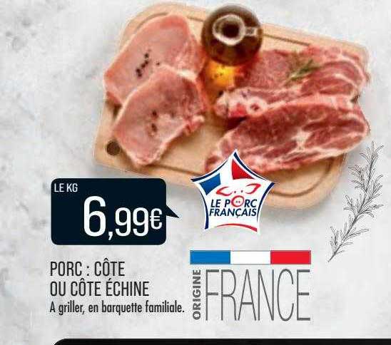 Porc : Côte Ou Côte échine