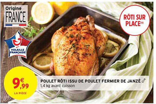 poulet rôti issu de poulet fermier de janzé