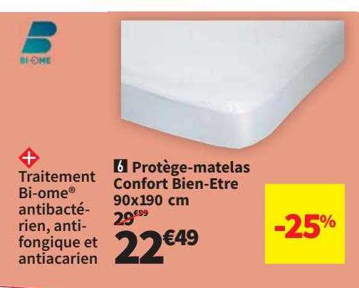 protège-matelas confort bien-être 90 x 190 cm