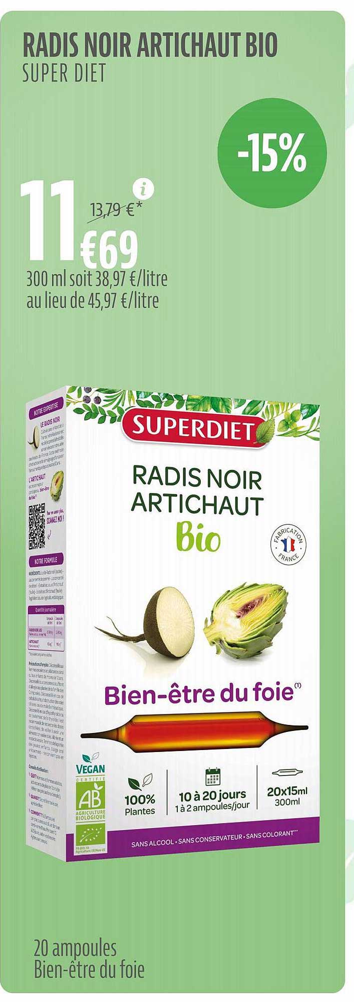radis noir artichaut bio super diet