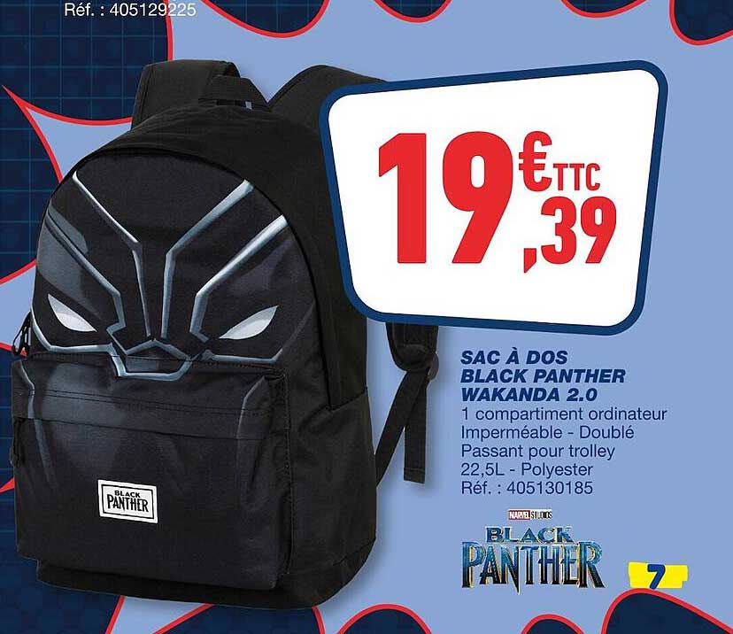 sac à dos black panther wakanda 2.0