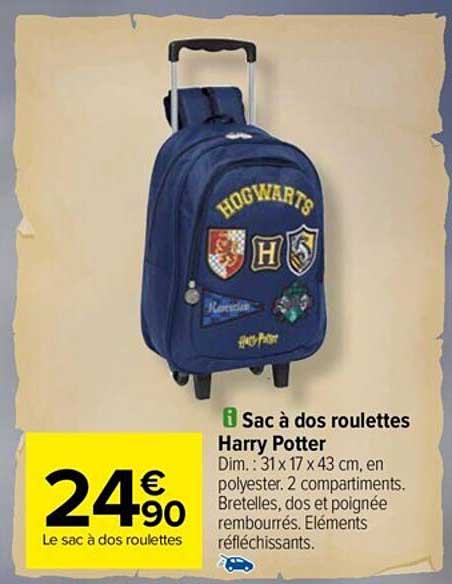 sac à dos roulettes harry potter