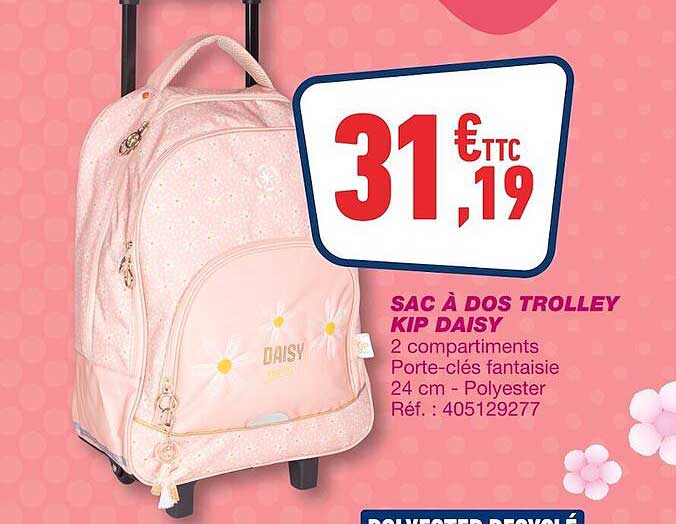 sac à dos trolley kip daisy