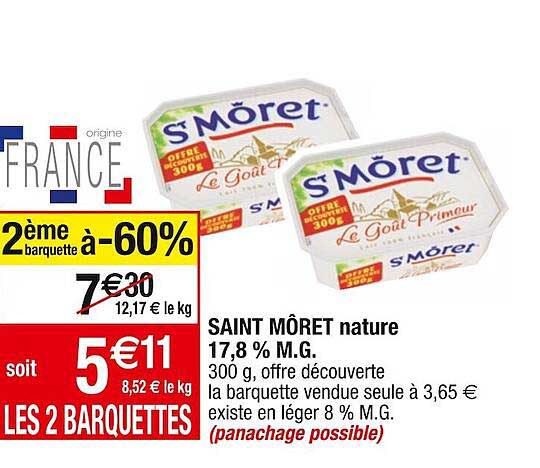 saint môret nature 17,8% m.g.