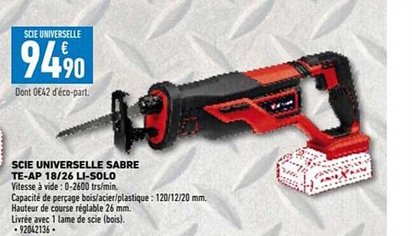 scie universelle sabre te-ap 18-26 li-solo