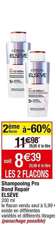 shampooing pro bond repair elsève