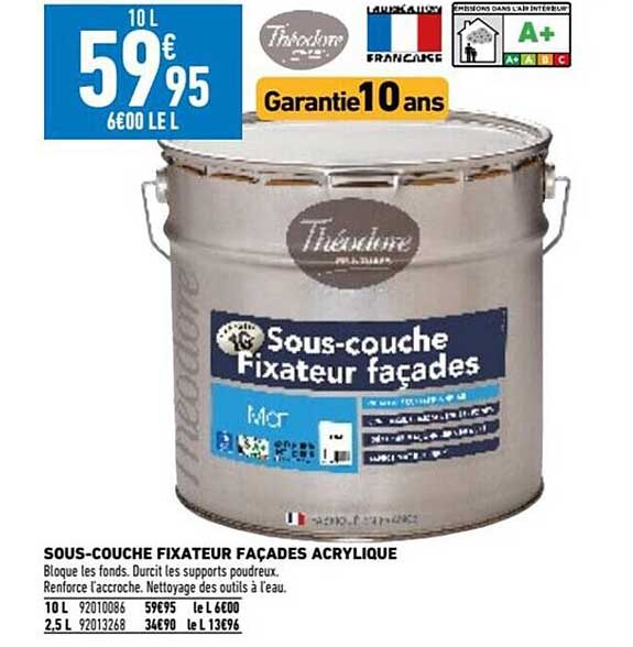 sous-couche fixateur façades acrylique théodore