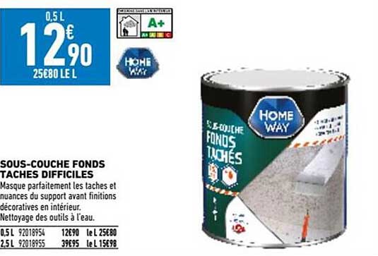 sous-couche fonds taches difficiles