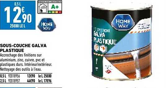 sous-couche galva plastique