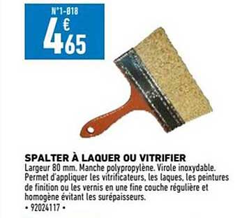 spalter à laquer ou vitrifier