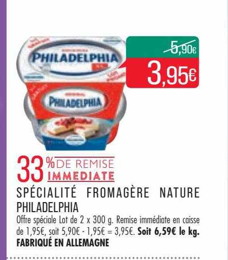 Spécialité Fromagère Nature Philadelphia