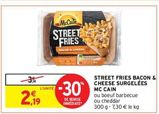 street fries bacon & cheese surgelées mc cain