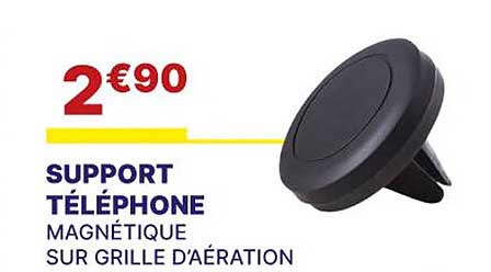 Support Téléphone Magnétique Sur Grille D'aération