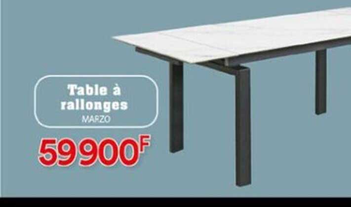 table à rallonges marzo