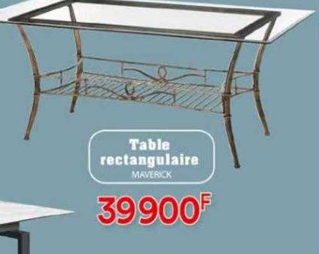 table rectangulaire maverick