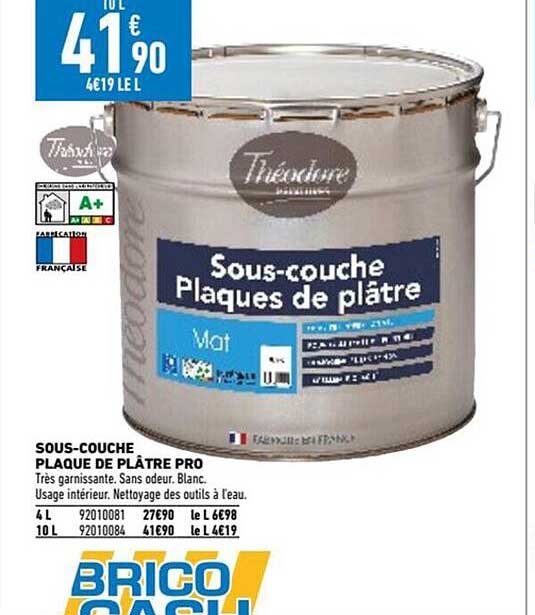 théodore sous-couche plaque de plâtre pro