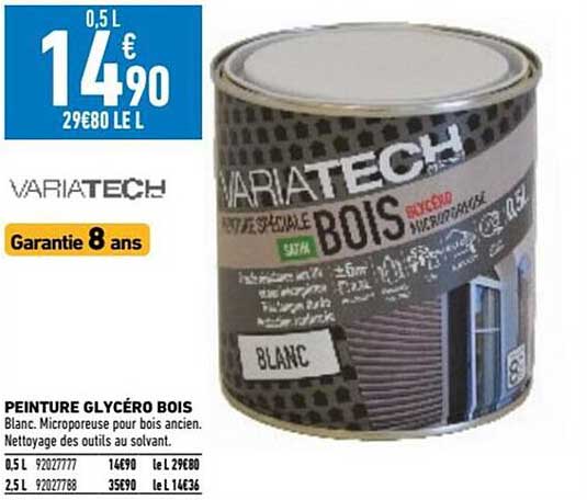 variatech peinture glycéro bois