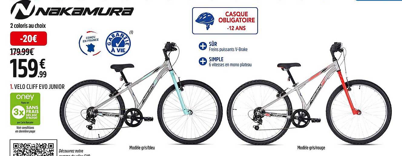 vélo cliff evo junior nakamura