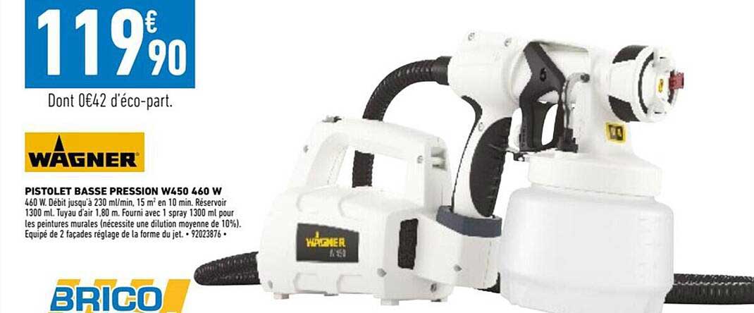 wagner pistolet basse pression w450 460w