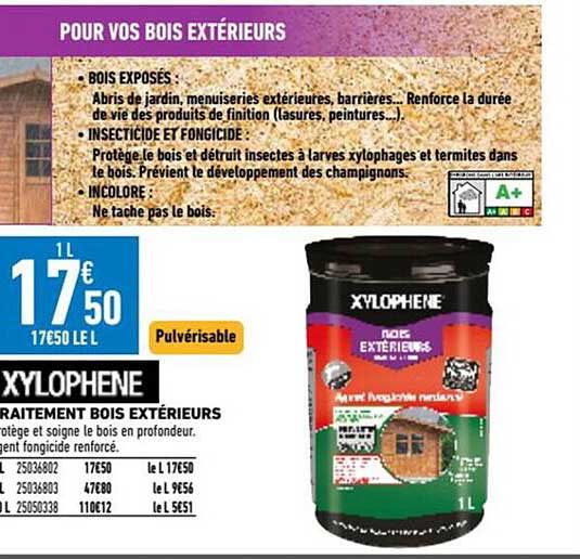 xylophene traitement bois extérieurs