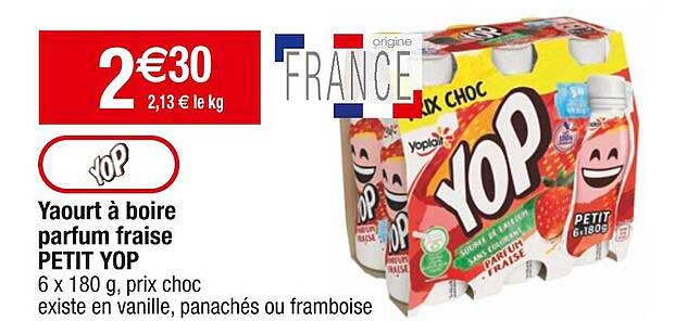Yaourt à Boire Parfum Fraise Petit Yop