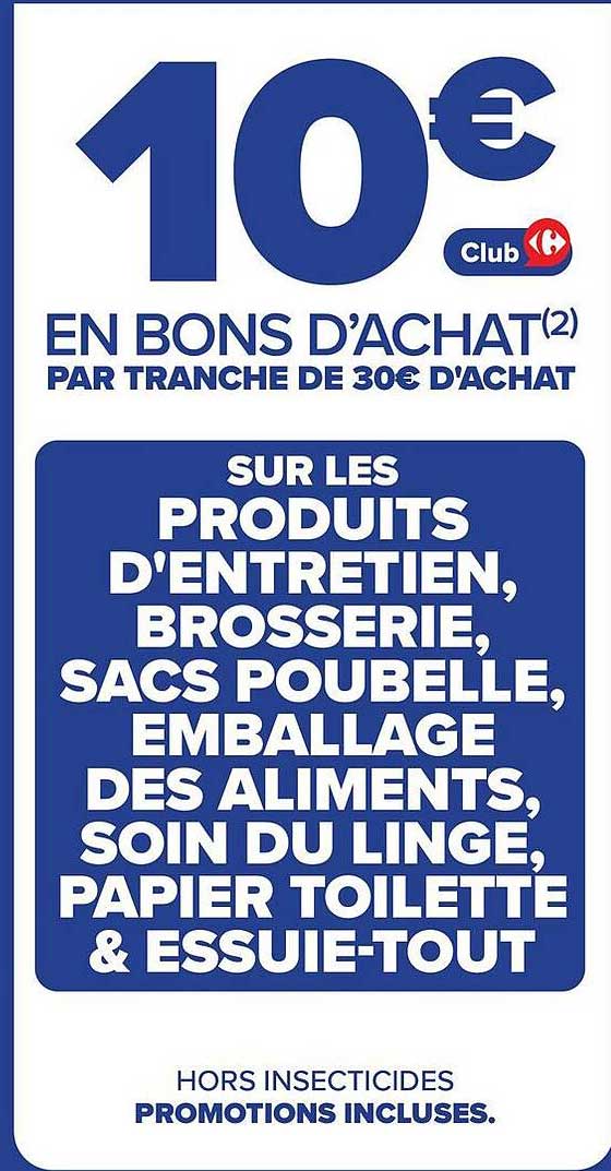 10€ en bons d'achat