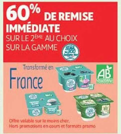 60% DE REMISE IMMEDIATE SUR LE 2EME AU CHOIX SUR LA GAMME