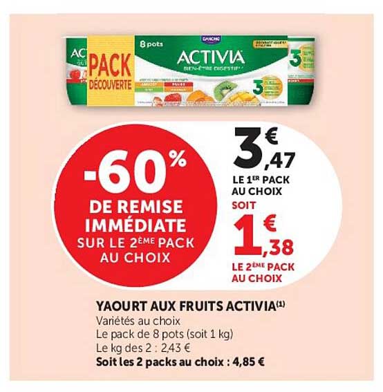 ACTIVIA YAOURT AUX FRUITS