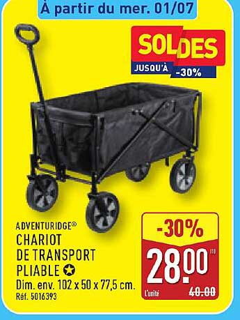 ADVENTURIDGE CHARIOT DE TRANSPORT PLIABLE