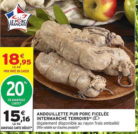 ANDOUILLETTE PUR PORC FICELÉE
