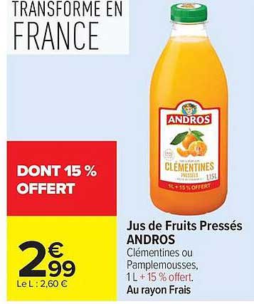ANDROS Jus de Fruits Pressés