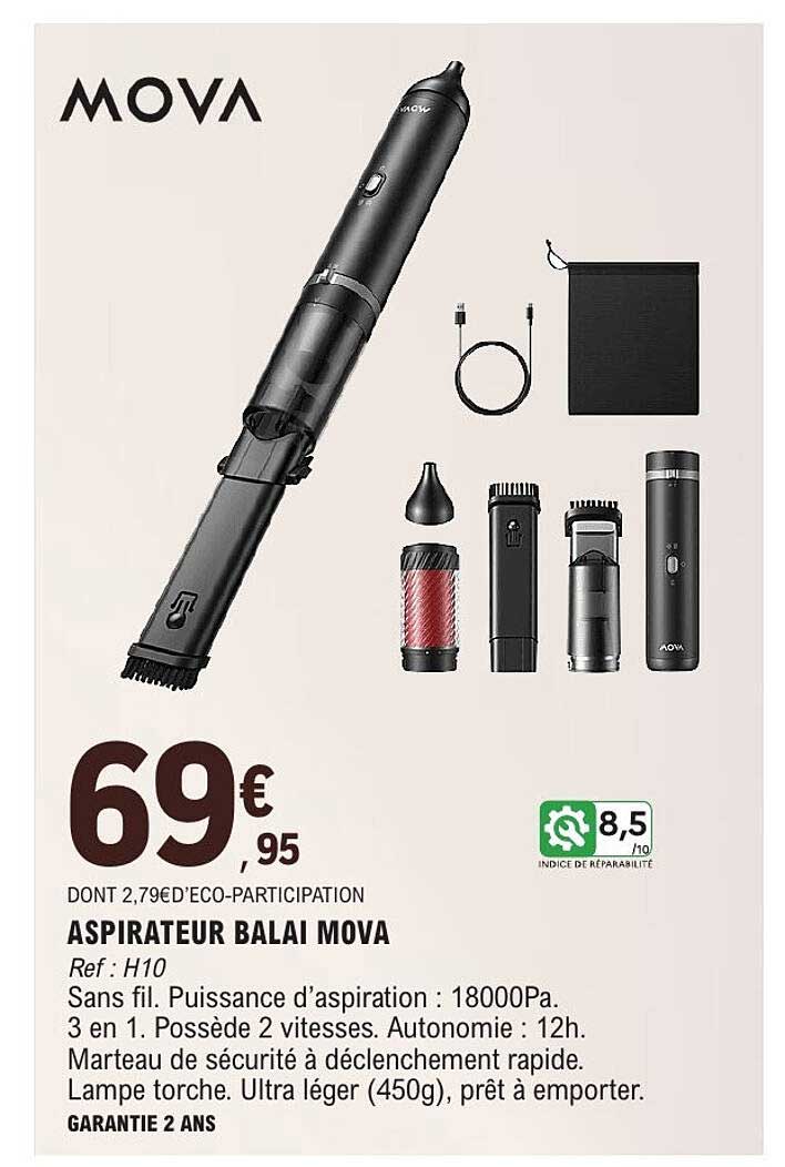 Aspirateur balai Mova