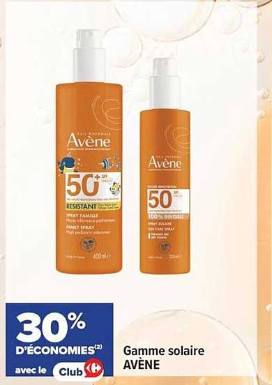 Avène Gamme solaire