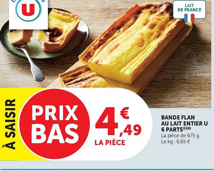 BANDE FLAN AU LAIT ENTIER U