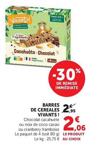 Barres de céréales Vivants!