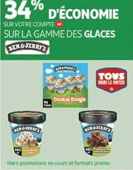 Ben & Jerry's SUR LA GAMME DES GLACES